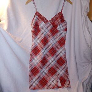 Plaid 90s Retro No Boundaries Mini Slip Dress